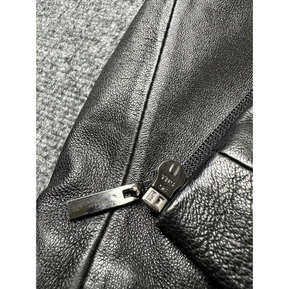 Womens Pelle Studio Wilsons Black Leather Zip Jacket Leopard Lined, Size S - Picture 8 of 10